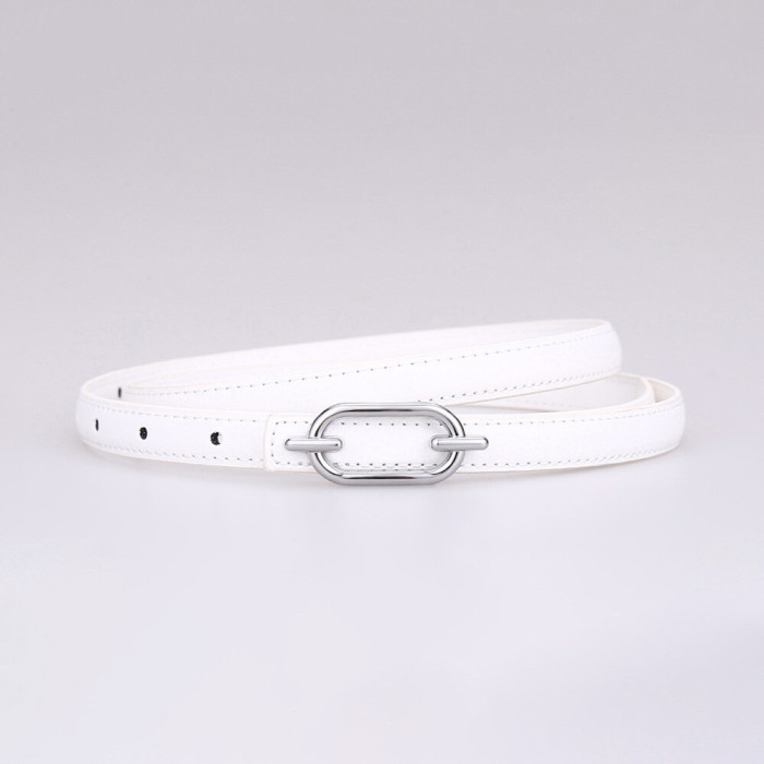 Leather Versatile Slim Belt for Dresses Suit Trousers Fashionable Trendy business