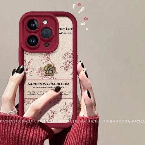 For iPhone 17 Air 17 16 Pro Max 15 14 13 12 11 7 8 Phone Cover Camellia Flower