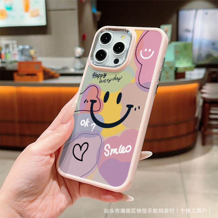 For iPhone 17 Air 17 Pro Max 16 15 14 13 12 11 XR 7 8 XS Phone Cover Lucky Smile