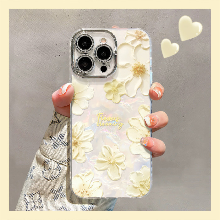 For iPhone 17 Air 17 Pro Max 16 15 14 13 12 11 XR 7 8 XS Phone Cover Flower Bracket