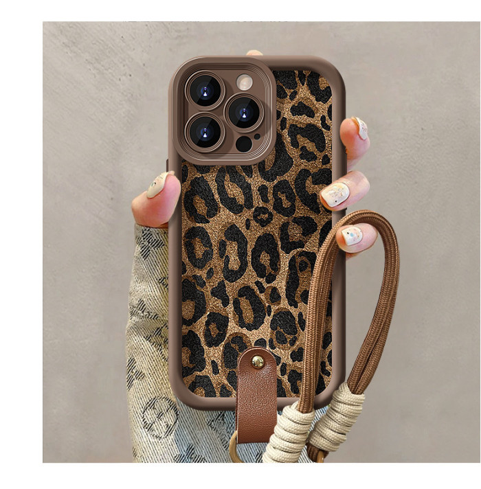 For iPhone 17 Air 17 Pro Max 16 15 14 13 12 11 XR 8 XS Phone Cover Leopard Print