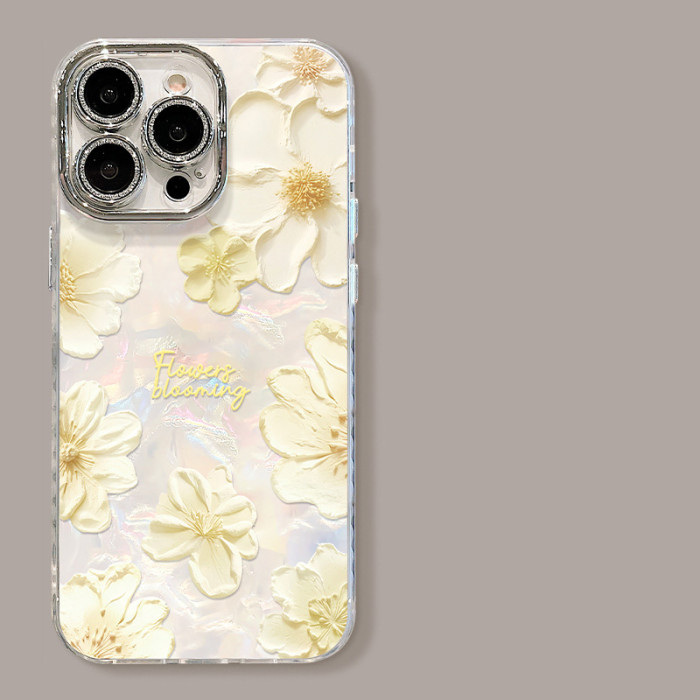 For iPhone 17 Air 17 Pro Max 16 15 14 13 12 11 XR 7 8 XS Phone Cover Flower Bracket