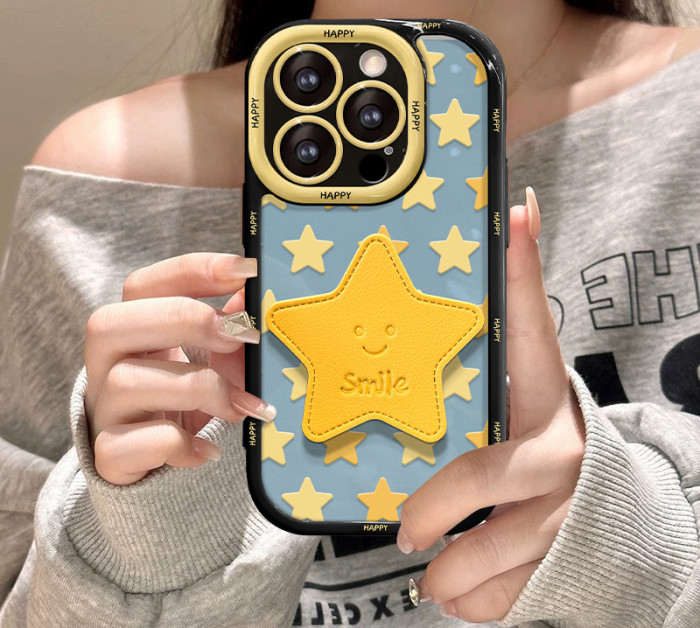 For iPhone 17 Air 17 Pro Max 16 15 14 13 12 11 XR 7 8 XS Phone Cover Stars w/bracelet