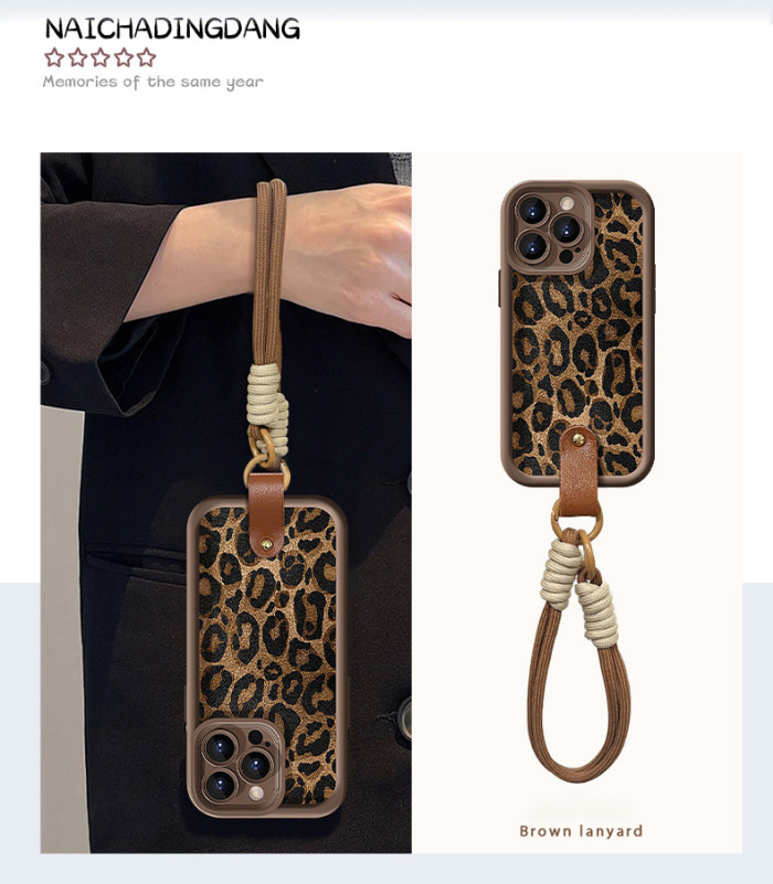 For iPhone 17 Air 17 Pro Max 16 15 14 13 12 11 XR 8 XS Phone Cover Leopard Print