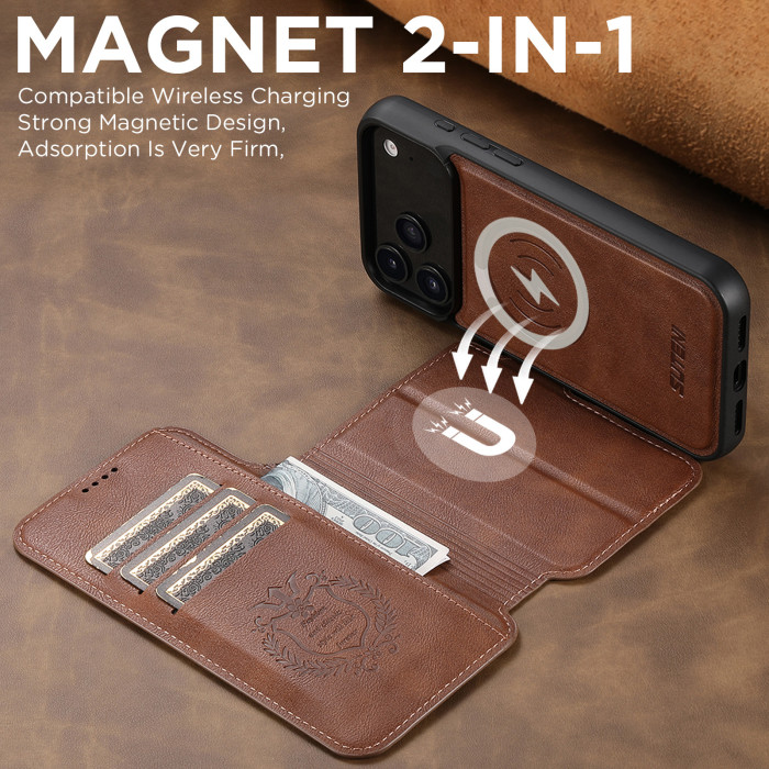 For iPhone 17 Air 17 Pro Max 16 15 14 13 12 Phone Cover Wireless Charging 2in1