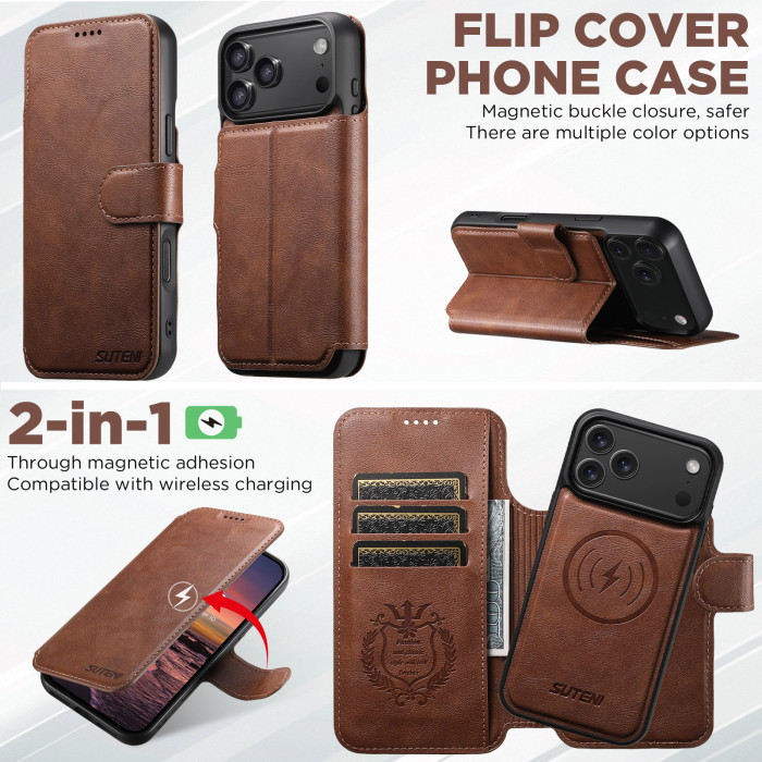 For iPhone 17 Air 17 Pro Max 16 15 14 13 12 Phone Cover 2in1 Wireless Charging