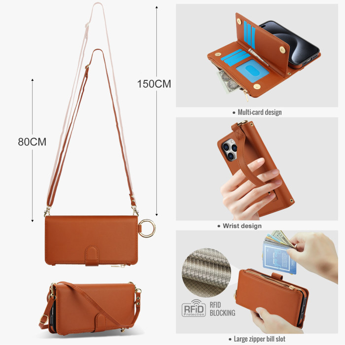 For iPhone 17 Air 17 Pro Max 16 15 14 13 12 XR XS 7 8 Phone Case Wallet Leather