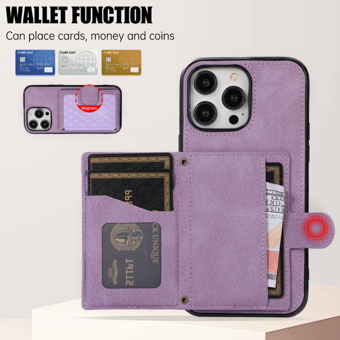 For iPhone 17 Air 17 Pro Max 16 15 14 13 12 XR XS 7 8 Phone Case Leather Wallet