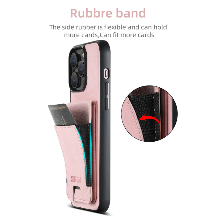 For iPhone 17 Air 17 Pro Max 16 15 14 13 12 XR XS 7 8 Phone Case Bracket leather Wallet