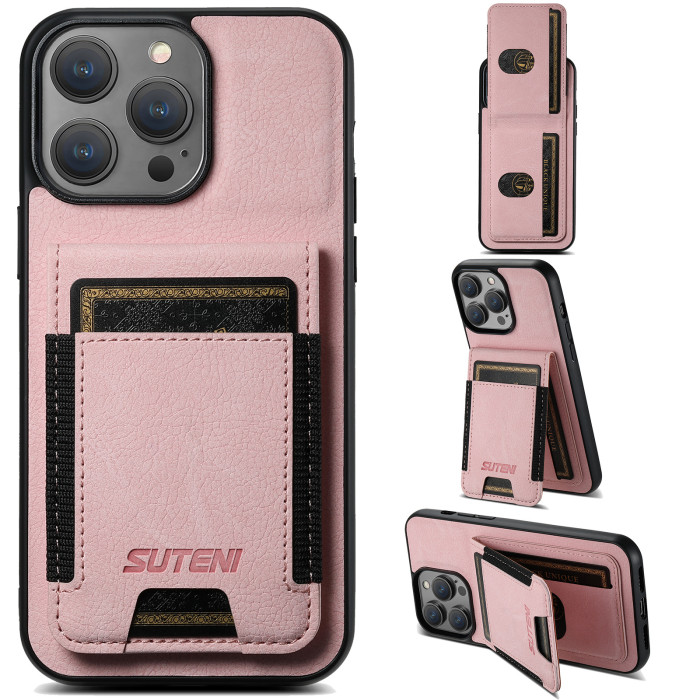 For iPhone 17 Air 17 Pro Max 16 15 14 13 12 XR XS 7 8 Phone Case Bracket leather Wallet