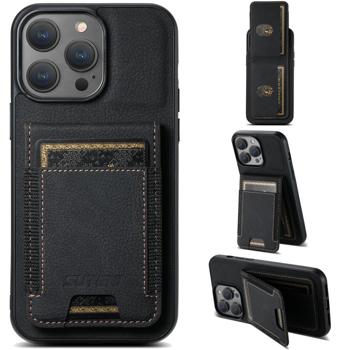 For iPhone 17 Air 17 Pro Max 16 15 14 13 12 XR XS 7 8 Phone Case Bracket leather Wallet