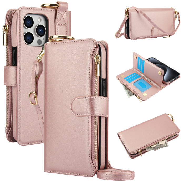 For iPhone 17 Air 17 Pro Max 16 15 14 13 12 XR XS 7 8 Phone Case Wallet Leather