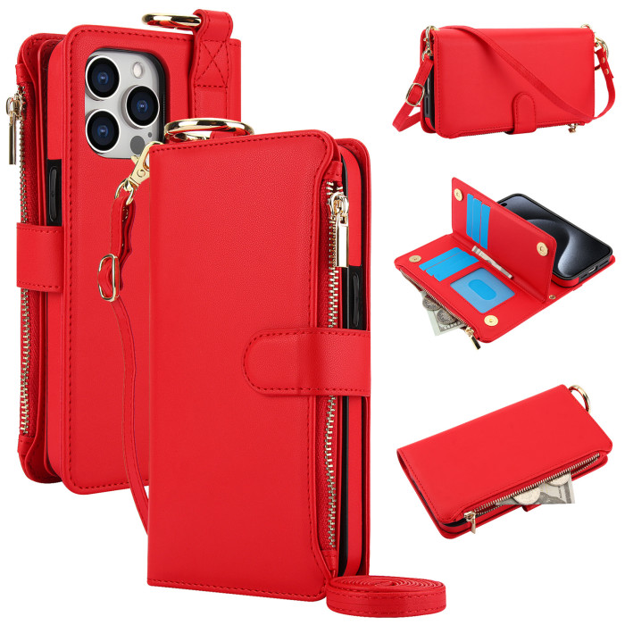 For iPhone 17 Air 17 Pro Max 16 15 14 13 12 XR XS 7 8 Phone Case Wallet Leather