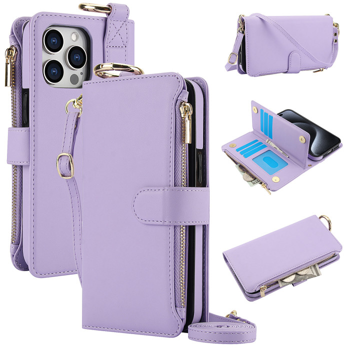 For iPhone 17 Air 17 Pro Max 16 15 14 13 12 XR XS 7 8 Phone Case Wallet Leather