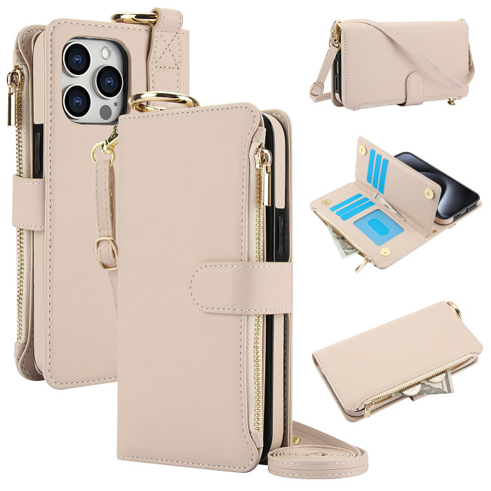 For iPhone 17 Air 17 Pro Max 16 15 14 13 12 XR XS 7 8 Phone Case Wallet Leather
