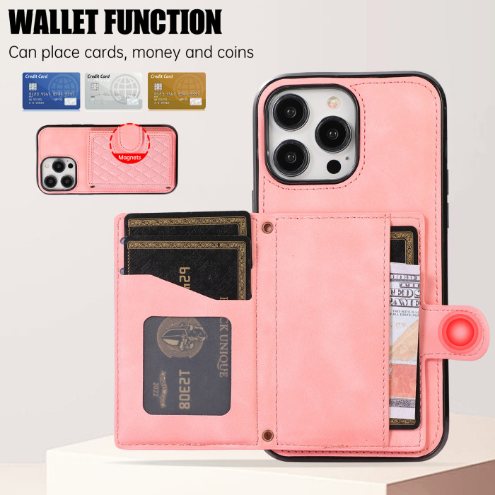 For iPhone 17 Air 17 Pro Max 16 15 14 13 12 XR XS 7 8 Phone Case Leather Wallet