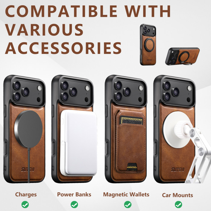 For iPhone 17 Air 17 Pro Max 16 15 14 13 12 Phone Case 2in1 Magnetic Bracket New