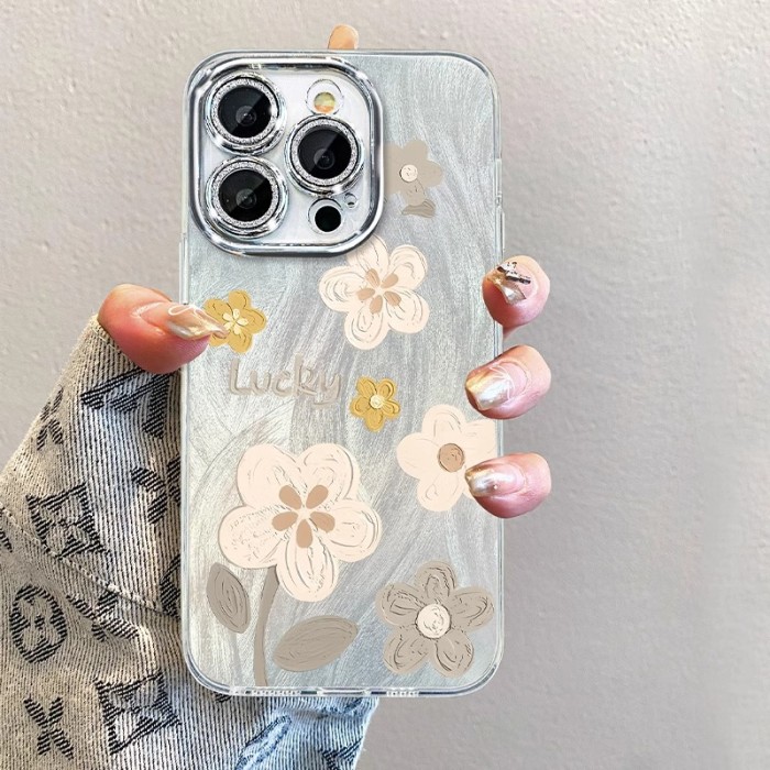 For iPhone 17 Air 17 Pro Max 16 15 14 13 12 11 Phone Cover Flower w/Bracelet New