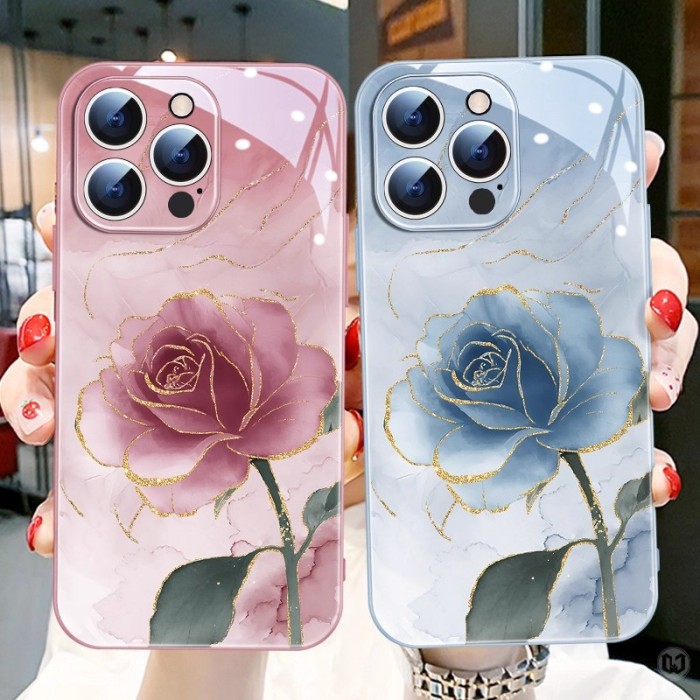 For iPhone 17 Air 17 Pro Max 16 15 14 13 12 XR XS 7 8 Phone Case Fashion Flower