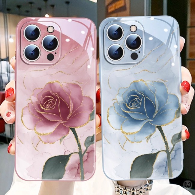 For iPhone 17 Air 17 Pro Max 16 15 14 13 12 XR XS 7 8 Phone Case Fashion Flower