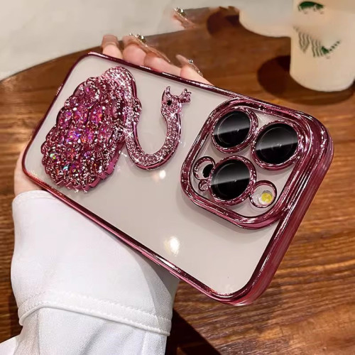 For iPhone 17 Air 17 Pro Max 16 15 14 13 12 XR XS 7 8 Phone Case Glitter Swan