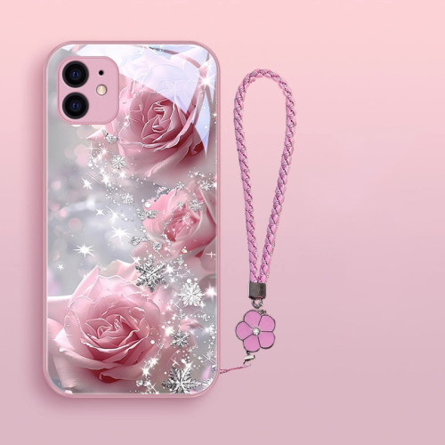 For iPhone 17 Air 17 Pro Max 16 15 14 13 12 11 XR 7 8 XS Phone Cover Rose case