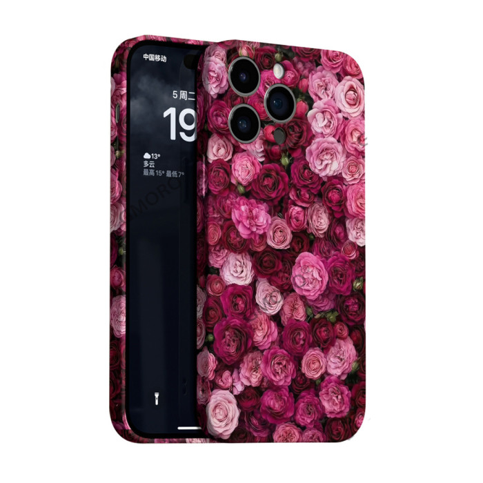 For iPhone 17 Air 17 Pro Max 16 15 14 13 12 11 XR 7 8 XS Phone Cover Unique Rose Flower