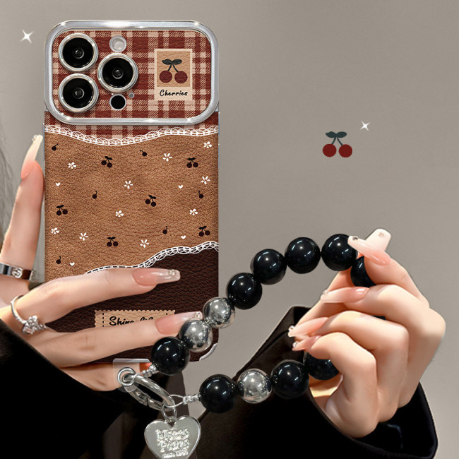 For Apple iPhone 17 Air 17 Pro Max 16 15 14 13 12 XR XS 7 8 Phone Case Flower Lanyard Bracelet Fashion Style Phone Protector