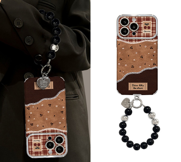 For Apple iPhone 17 Air 17 Pro Max 16 15 14 13 12 XR XS 7 8 Phone Case Flower Lanyard Bracelet Fashion Style Phone Protector