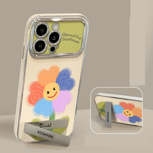 For Apple iPhone 17 Air 17 Pro Max 16 15 14 13 12 11 XR 7 8 XS Phone Case Flower Bracelet Bracket Phone Protector