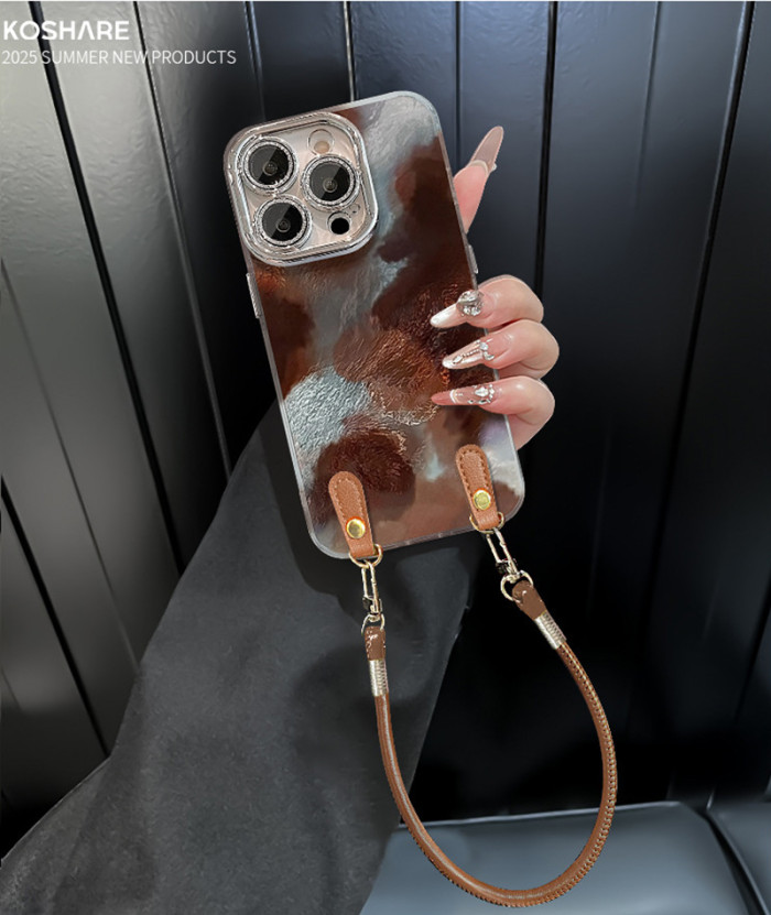 For Apple iPhone 17 Air 17 Pro Max 16 15 14 13 12 11 Phone Case Fashion Lanyard  Blooming Bracelet Unique Phone protector