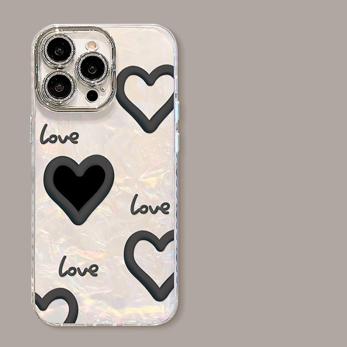 For Apple iPhone 17 Air 17 Pro Max 16 15 14 13 12 11 Phone Case Love Bracket Bracelet Luxury High Sense Phone Protector