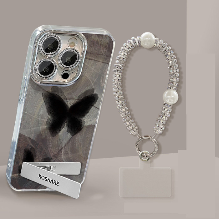 For Apple iPhone 17 Air 17 Pro Max 16 15 14 13 12 11 Bracelet Bracket Phone Case