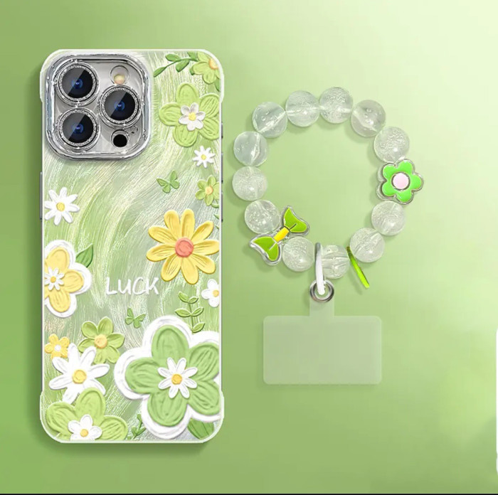 For Apple iPhone 17 Air 17 Pro Max 16 15 14 13 12 11 XR 7 8 XS Phone Case  Mirror Bracket Bracelet