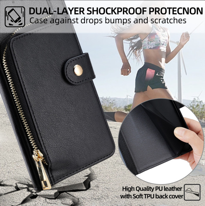 For Apple iPhone 17 Air 17 Pro Max 16 15 14 13 12 11 Leather Phone Cover Wallet card holder