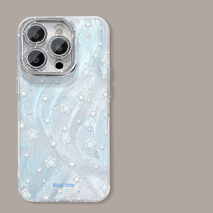 For Apple iPhone 17 Air 17 Pro Max 16 15 14 13 12 11 Phone Cover Stars Bracelet