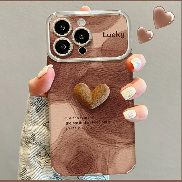For Apple iPhone 17 Air 17 Pro Max 16 15 14 13 12 11 Phone Cover Luxury Love Doll Plush Bracelet Lanyard