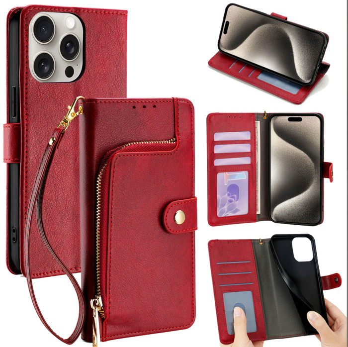 For Apple iPhone 17 Air 17 Pro Max 16 15 14 13 12 11 Leather Phone Cover Wallet card holder