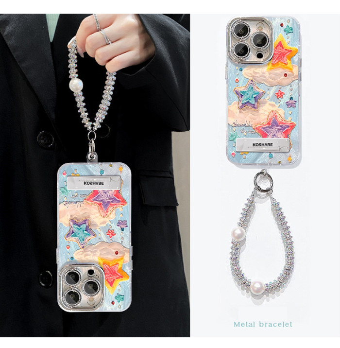 For Apple iPhone 17 Air 17 Pro Max 16 15 14 13 12 11 Phone Cover Starfish Bracelet