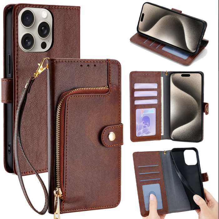 For Apple iPhone 17 Air 17 Pro Max 16 15 14 13 12 11 Leather Phone Cover Wallet card holder