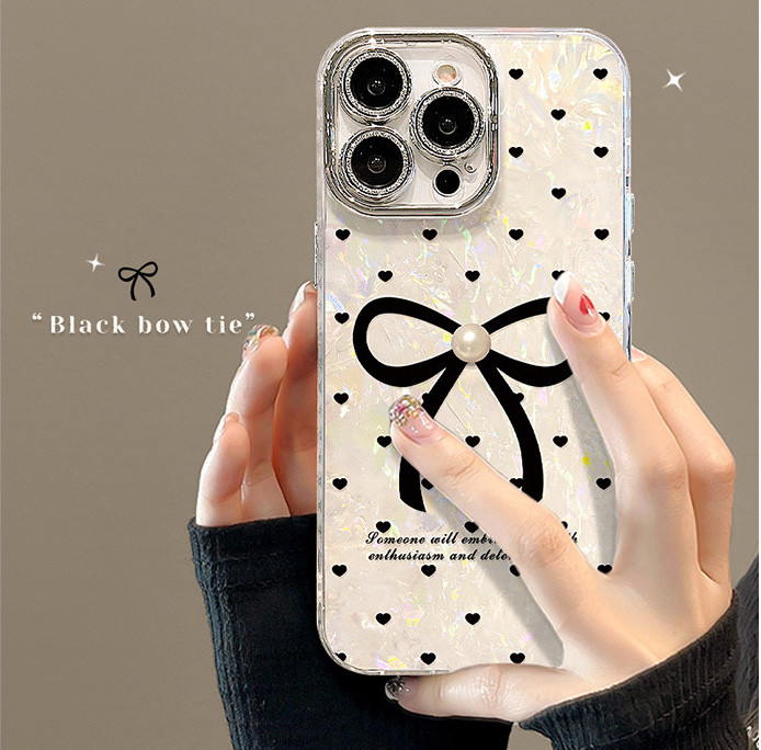 For Apple iPhone 17 Air 17 Pro Max 16 15 14 13 12 11 Phone Cover Pearl Bow Bracelet Bracelet Lanyard