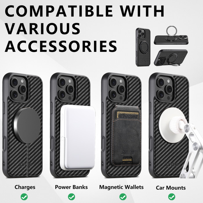 For iPhone 17 Pro Max 16 15 14 13 12 11 8 7 XR XS Phone Case  Car Magnetic Bracket