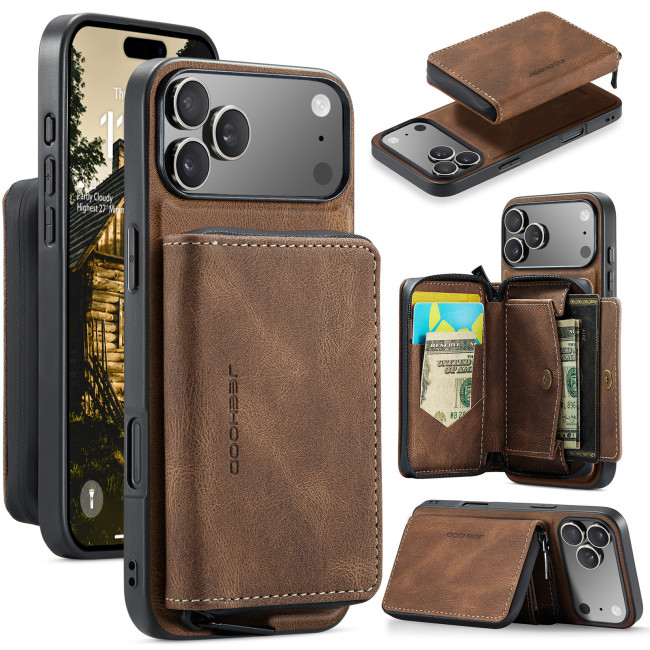For iPhone 17 Air 16 Pro Max 15 14 13 12 11 8 7 XR XS Phone Case Leather Detachable Wallet