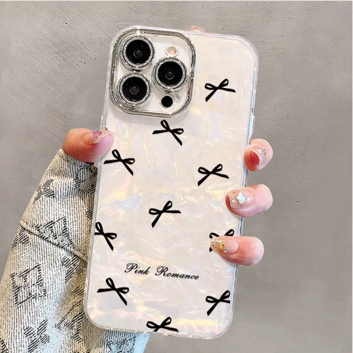 For Apple iPhone 17 Pro Max 16 15 14 13 12 11 Phone Cover Bow Bracelet Bracket