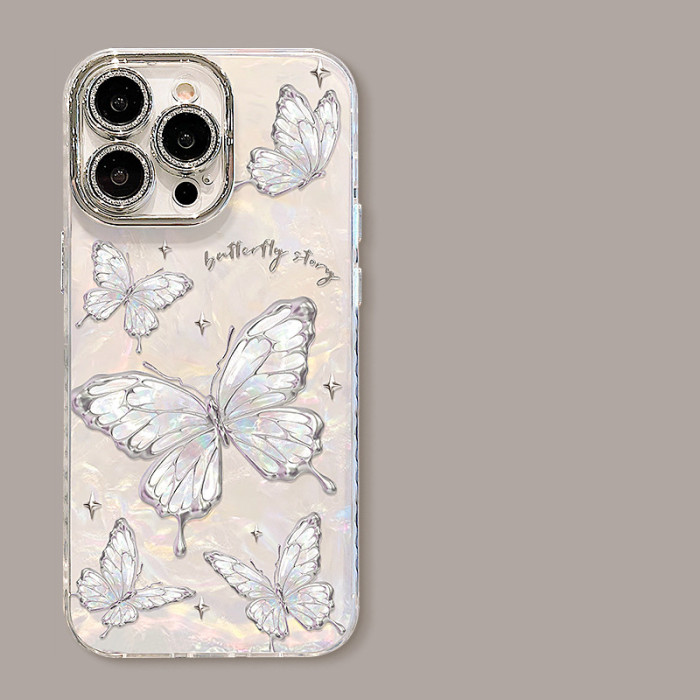 For Apple iPhone 17 Pro Max 16 15 14 13 12 11 XR XS  Phone Case Butterfly Bracelet