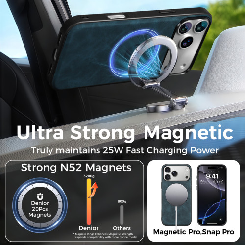 For Apple iPhone 17 Pro Max 16 15 14 13 12 11 Phone Cover Magnetic Charging 2in1