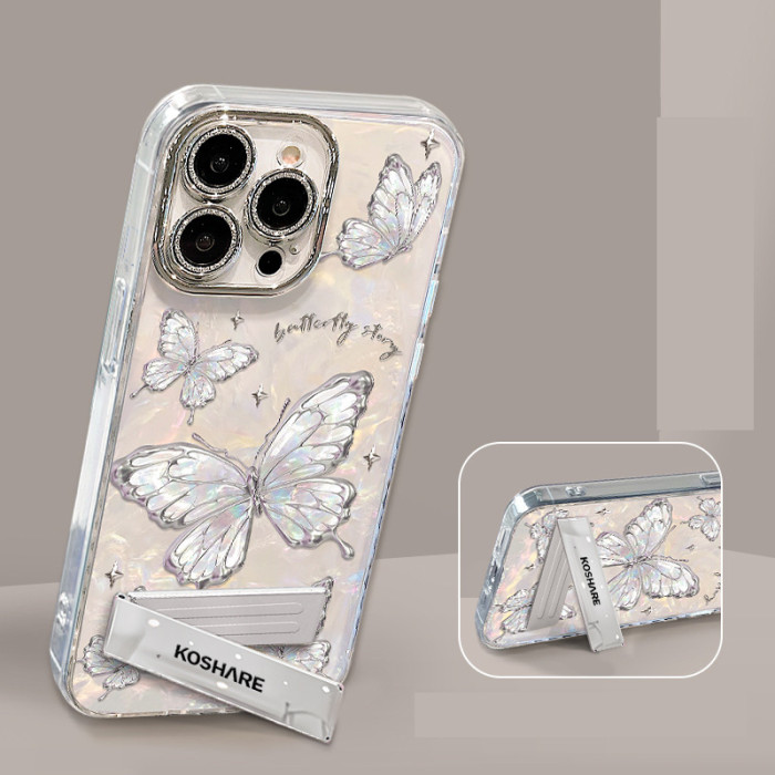 For Apple iPhone 17 Pro Max 16 15 14 13 12 11 XR XS  Phone Case Butterfly Bracelet