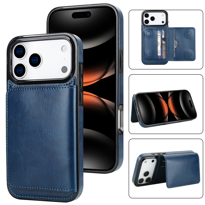 For Apple iPhone 17 Air 17 Pro Max 16 15 14 13 12 11 Phone Cover Leather Wallet card holder