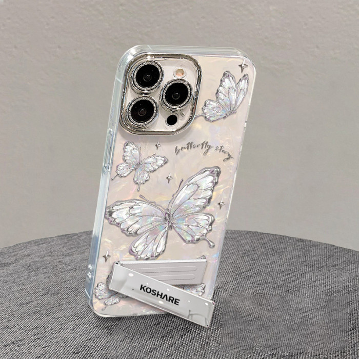 For Apple iPhone 17 Pro Max 16 15 14 13 12 11 XR XS  Phone Case Butterfly Bracelet