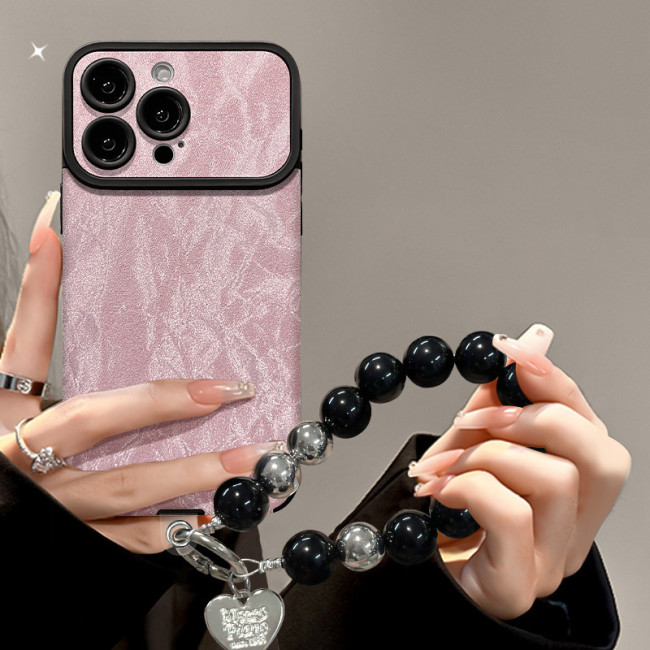 For Apple iPhone 17 Pro Max 16 15 14 13 12 11 Phone Cover Purple Fur Lanyard  Luxury Classic Style
